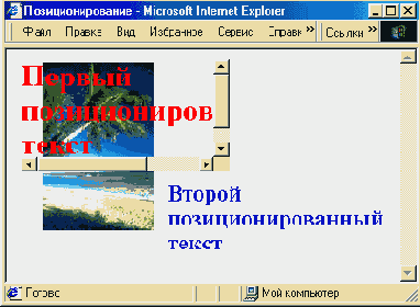 Позиционирование элементов